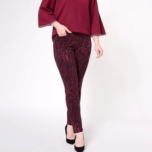 Susan Graver Weekend Premium Stretch Ava Slim Ankle Pants Swirl XLT NWT packagin